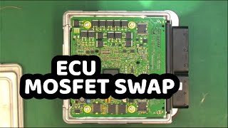 ECU, I See YOU... Mosfet replacement on a BMW Electronic Control Unit. Low melt solder goodness.