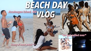 BEACH DAY CHRONICLES | vlog ft friends *we got pulled over :(*