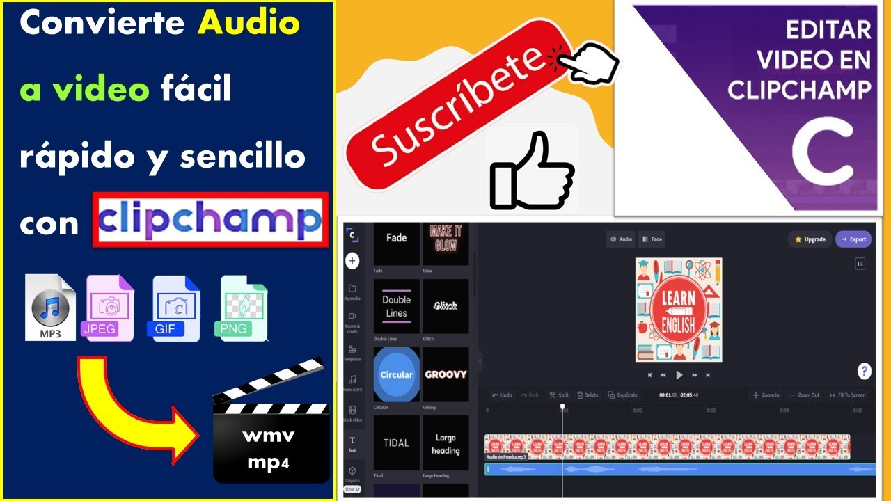 Convertir Audio a Video Clipchamp Tutorial YouTube