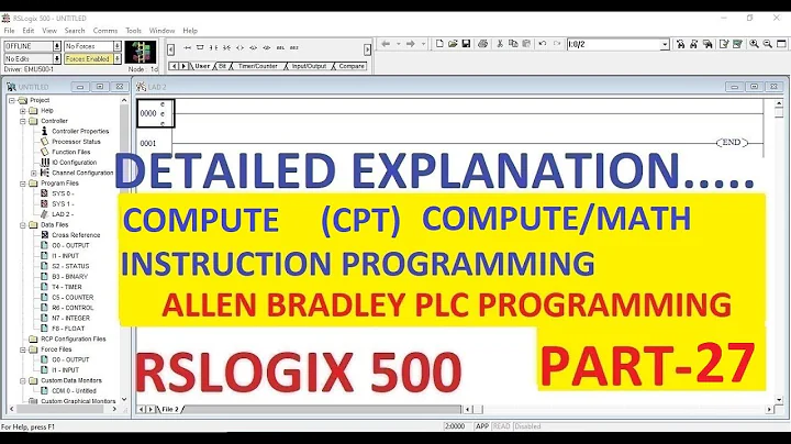 COMPUTE (CPT) COMPUTE/MATH  in RSLOGIX 500 Software PART-27 #ALLENBRADLEY #PLC