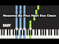 Hosanna au plus haut des cieux  easy piano tutorial by extreme midi