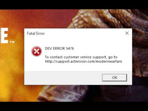 How to FIX DEV ERROR 5476 (WARZONE)