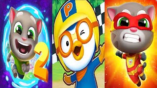 TALKING TOM GOLD RUN 2 TALKING TOM VS Pororo Penguin Run VS Tom Hero Dash Android iOS Gameplay