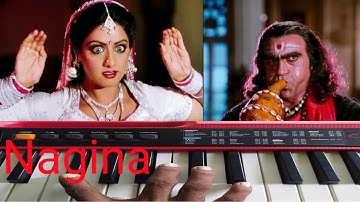Mai Teri Dhusman Dushman Nagin Dhun | Nagina | piano keyborad tutorial with notition !!