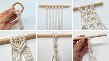 6 Basic Macrame Knots for Beginner | Tutorial