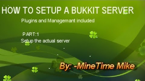 HOW to setup a bukkit server | part:1