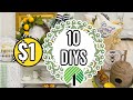 🍋((10 NEW!!)) DIYS $1 DOLLAR TREE SPRING/ SUMMER WREATH LANTERN 🍋 Romantic Home DIY