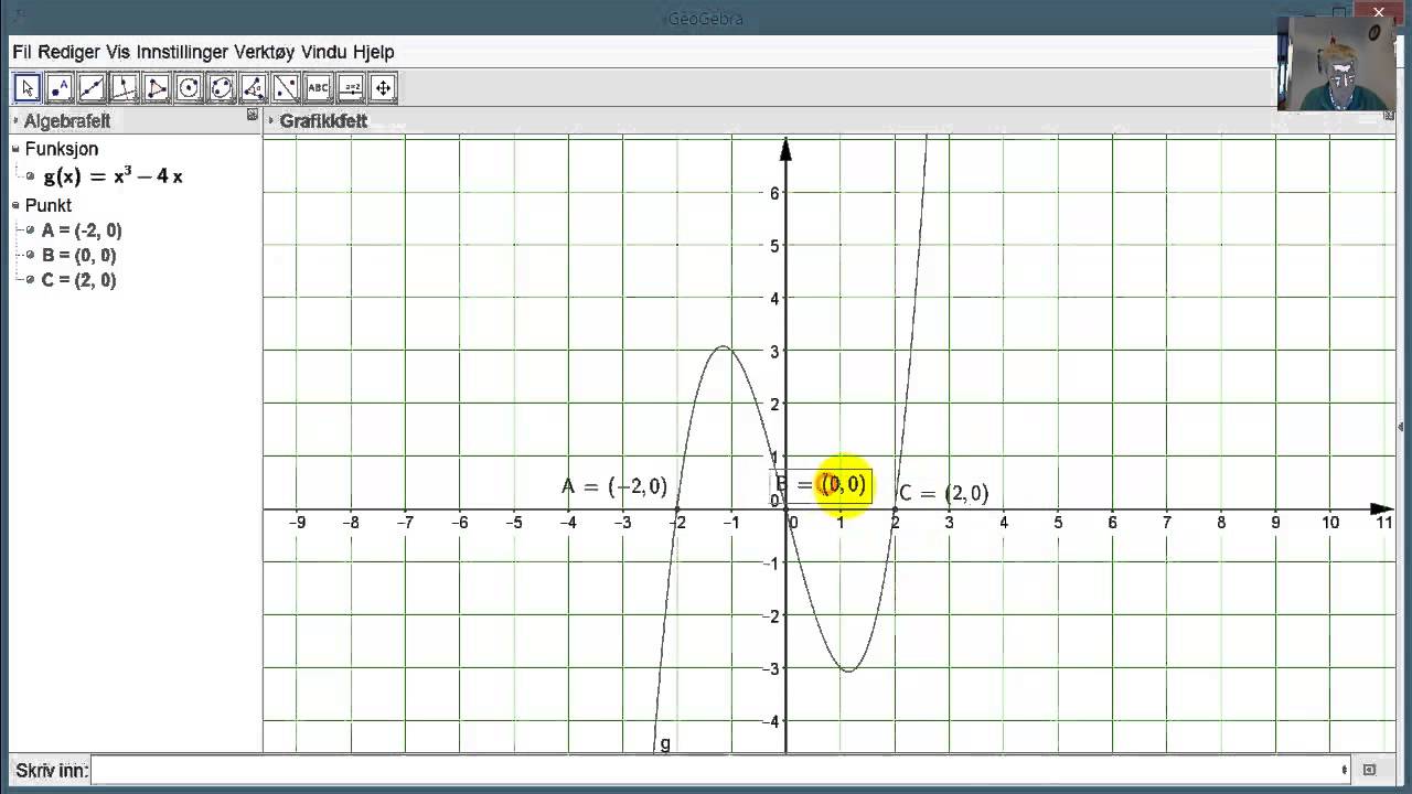 Polynomfunksjon med GeoGebra