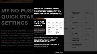 DJI Osmo Action 5 Pro Settings For Cinematic Outdoor Videos #dji #action5pro #shorts