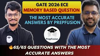 🔥GATE 2026 ECE ANSWER KEY || All 65/65 ANSWERS || PrepFusion