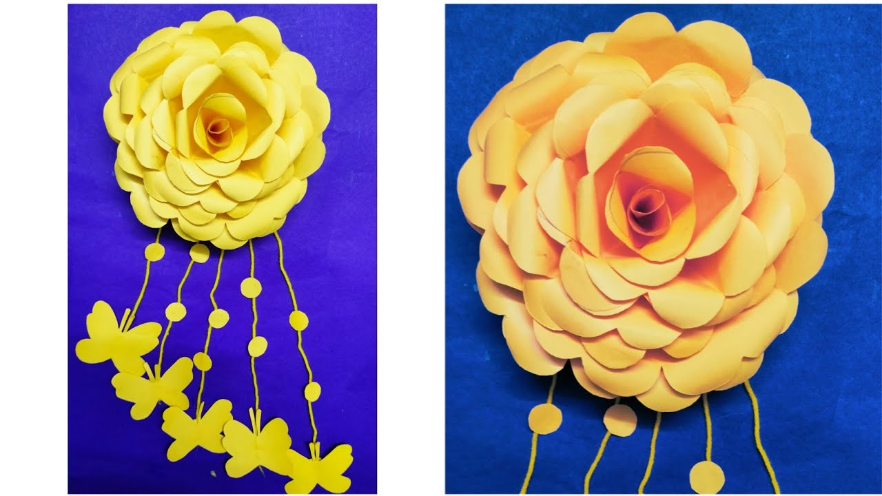 Rose wall hanging craft/wall decor craft ideadiycraftpaper