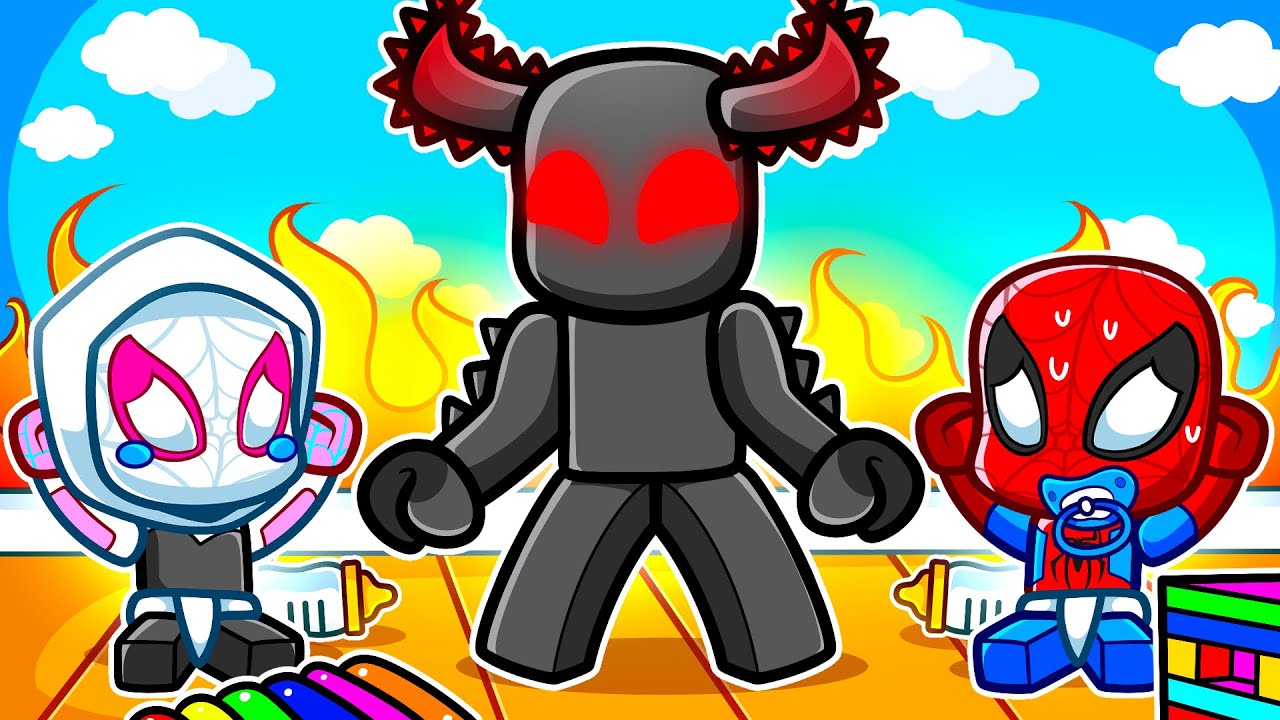 ROBLOX DAYCARE STORY With Spidey Friends!