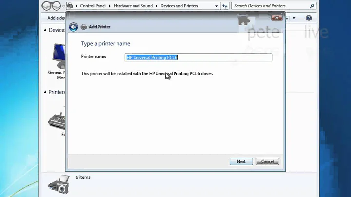 Windows 7   Connecting to an IP Network Printer