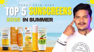 Top 5 Best Sunscreens In India | Telugu | No More Suntan In This Summer 2025