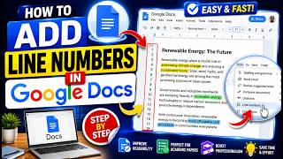 How to Add Line Numbers in Google Docs