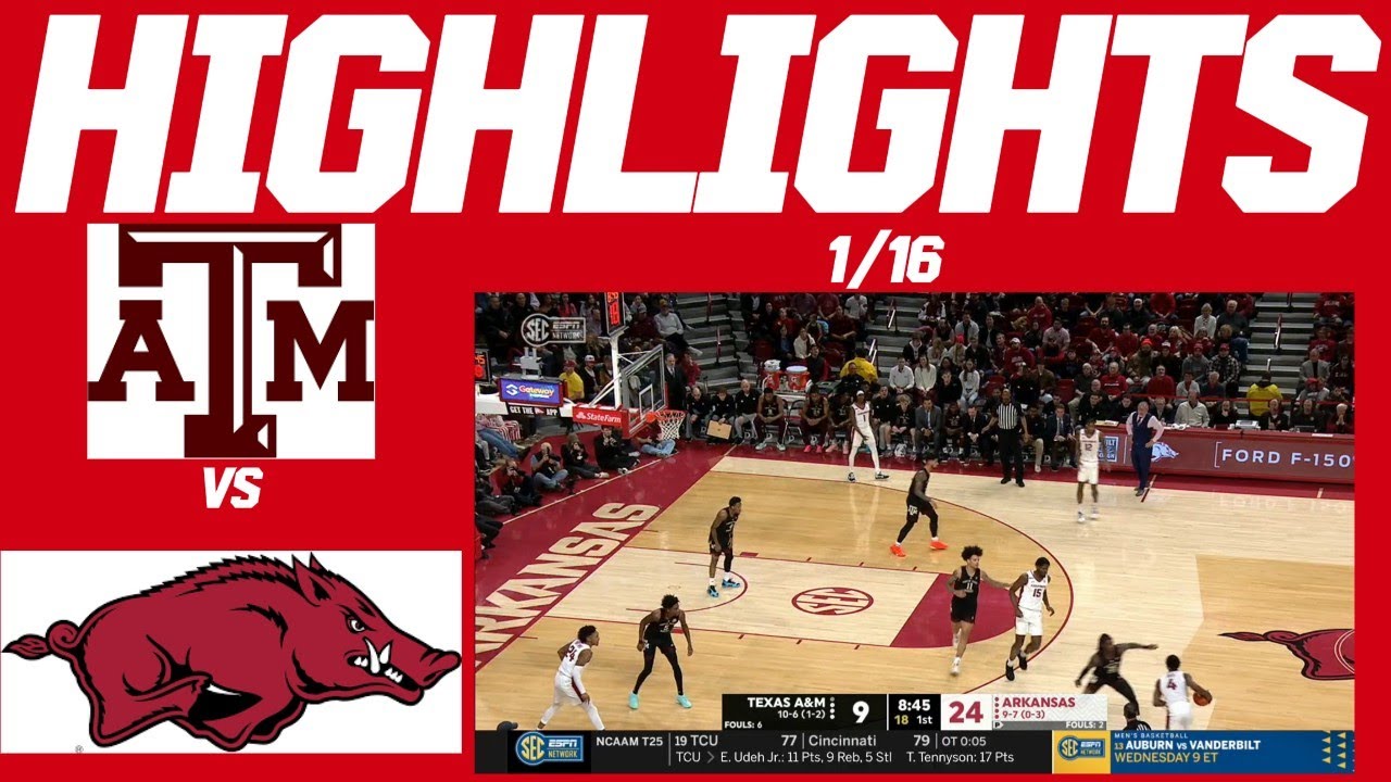 Arkansas vs Texas A&M Basketball Full Game Highlights 2024 THRILLING