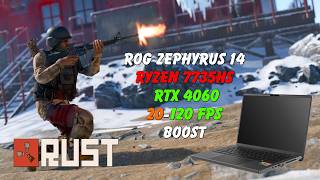Низкий FPS и температуры ROG Zephyrus 14 7735HS RTX 4060 Rust Раст (Запись диагностики пк Rogue)