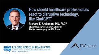 How should healthcare professionals react to disruptive technology, like ChatGPT?