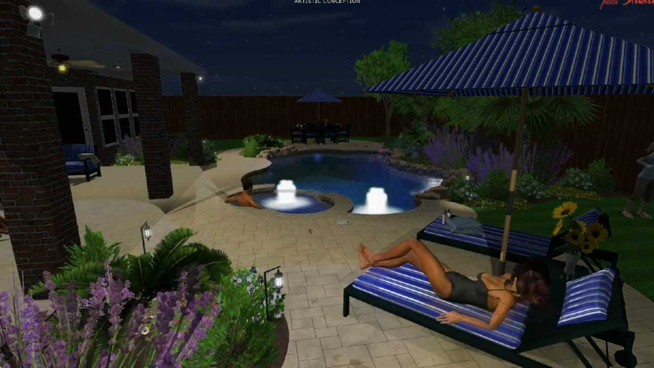 Custom Pool Design Mirage Park Place Frisco, Texas Ferndale YouTube