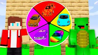 JJ AND MIKEY FOUND SECRET FORTUNE WHEEL SUPER CAR in Minecraft - Where do lead SECRET TUNNELS?