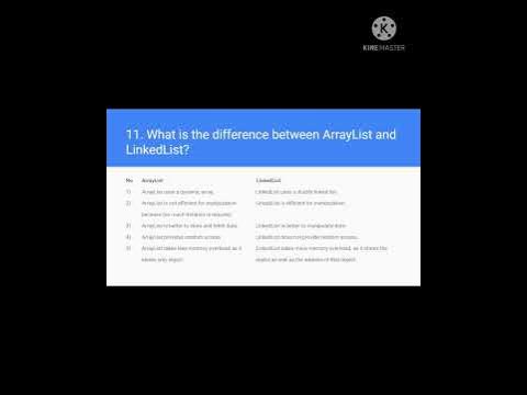 What is the difference between ArrayList and LinkedList in Java - YouTube