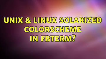 Unix & Linux: Solarized colorscheme in fbterm? (2 Solutions!!)
