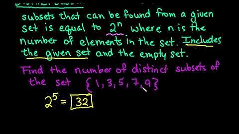 Finding the Number of Distinct Subsets