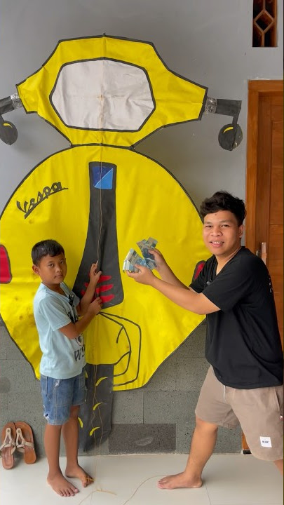 BOCIL BELI LAYANGAN VESPA 3 METER CUMA 200 RIBU!!! MURAH #layangan #shots #drama #vespa #bermain