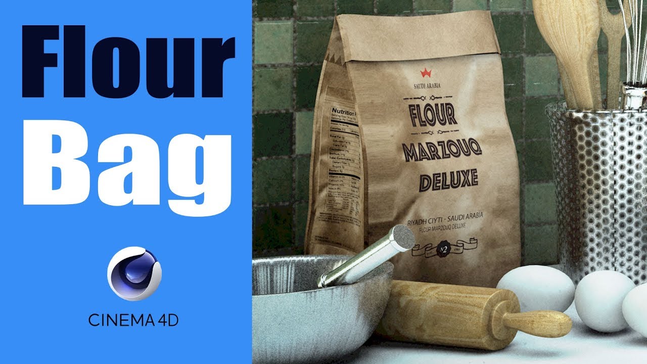 modeling Flour bag in Cinema 4D - tutorial Beginner - YouTube