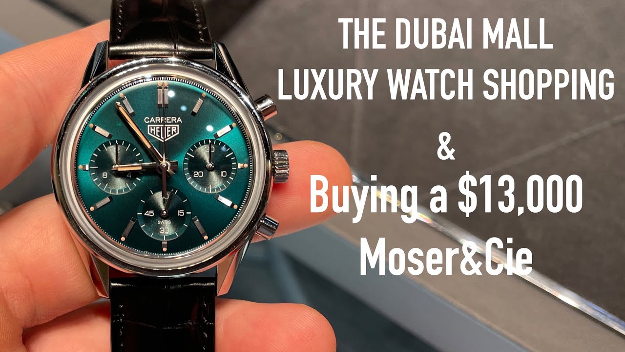 Buying $13,000 Moser watch - NO Rolex this time - Luxury shopping Panerai Breitling @ Dubai Mall