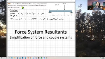 Force System Resultants - Simplification of a force and couple system - Hibbeler P4-6