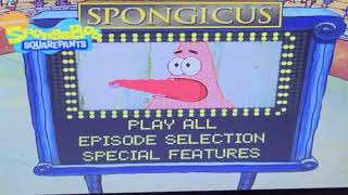 spongebob squarepants spogicus 2009 dvd menu walk-through