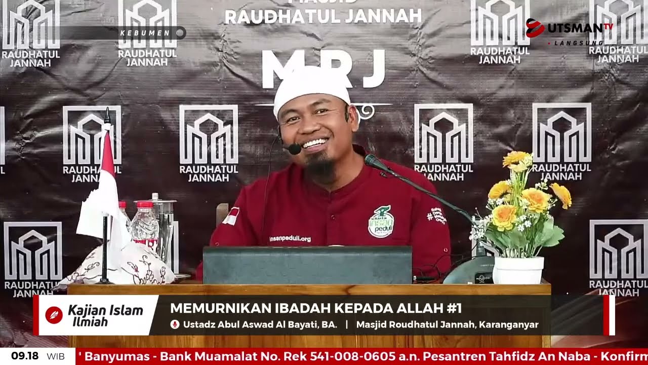 ⁣LIVE Memurnikan Ibadah Kepada Allah #1 - Ust. Abul Aswad Al Bayati, BA.