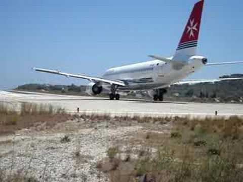 take off from skiathos airport with air malta.