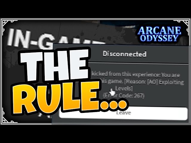 This ONE In-Game Rule  Arcane Odyssey 