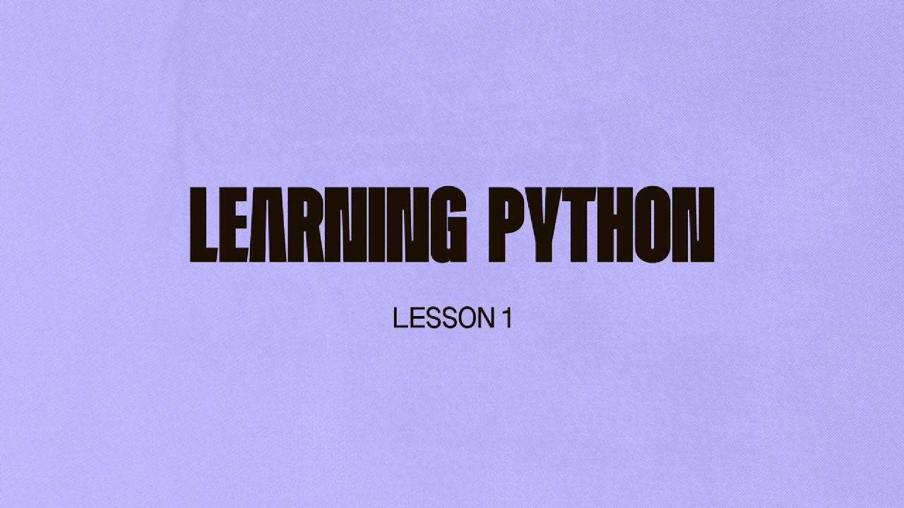 Learn Python w Github - Lesson 1 | Input and Output - YouTube