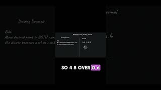 Decimal by Decimal  How to Divide  #maths #mathforbeginners #algebraprep #education #decimals