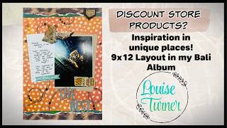 Scrapbook with discount store products | Finding inspiration anywhere | Bali Album | 9x12 album