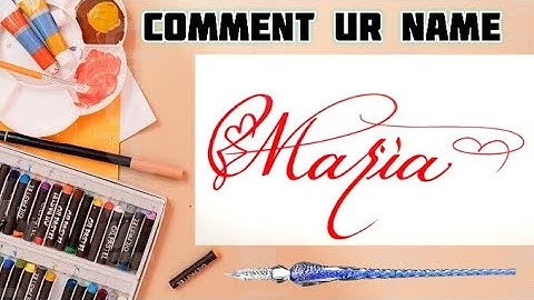Maria Name Signature Calligraphy Status | How to Draw, Cursive Calligraphy with Cut Marker