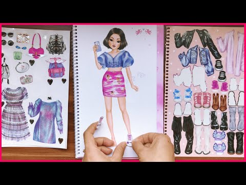 SÁCH HÌNH DÁN TOP MODEL, THAY QUẦN ÁO GIÀY DÉP BÚP BÊ - Sticker dress up princess (Chim Xinh)