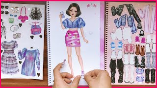 SÁCH HÌNH DÁN TOP MODEL, THAY QUẦN ÁO GIÀY DÉP BÚP BÊ - Sticker dress up princess (Chim Xinh)