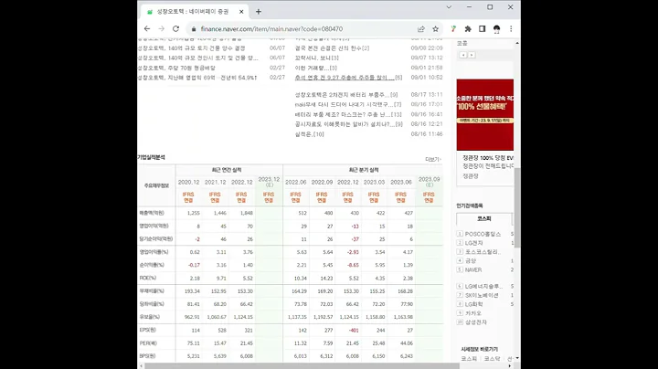 080470성창오토텍 주가 전망 및 차트 분석
