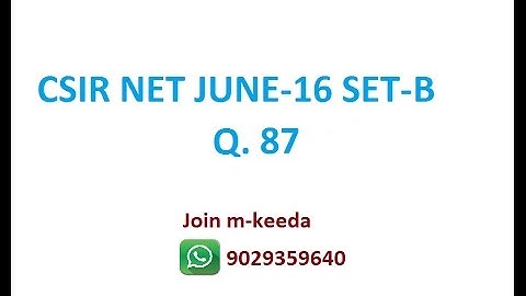 CSIR NET JUNE-16 (MS) SET-B Q.87 Abstract Algebra