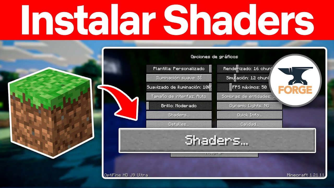 Cómo Poner Shaders y Mods en Minecraft con Forge✅