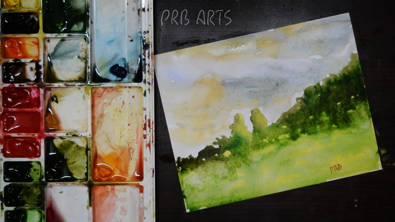 Watercolor for beginners watercolor scenery abstract watercolor