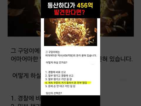 길가다가 456억을 <strong>발견한다면</strong>?