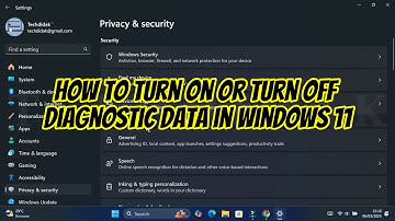 How to Turn On or Turn Off Diagnostic Data in Windows 11