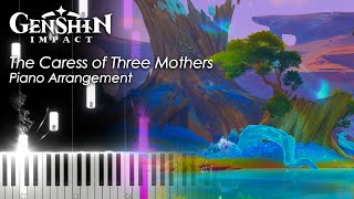Download Lagu The Caress of Three Mothers 「Vourukasha Oasis OST」  - Genshin Impact Piano Tutorial \u0026 Sheet Music MP3