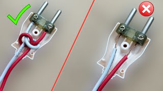 how to connect the two pin plug of electric wire | amazing electrical life hacks | tips and tricks