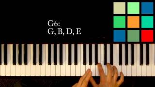 How To Play A G6 Chord On The Piano